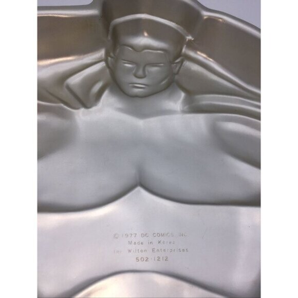 Superman DC Comics Birthday Party Cake Pan Wilton 502-1212 Instructions Vintage - Picture 2 of 12